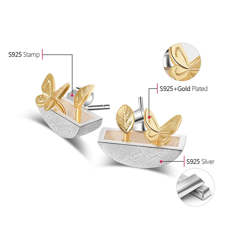 Sterling Silver Earrings Garden Box Earrings