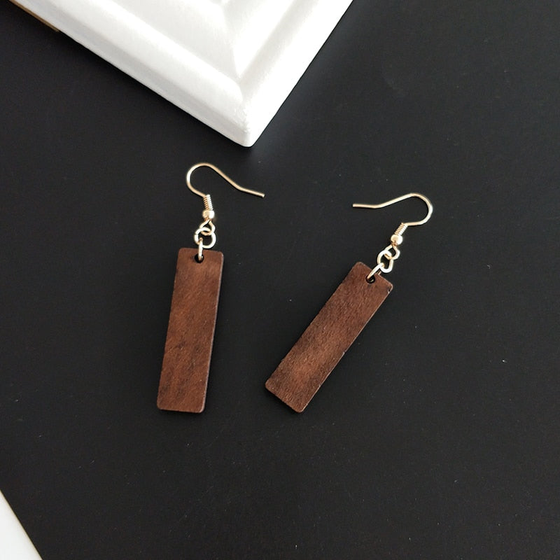 Reclaimed wood earrings