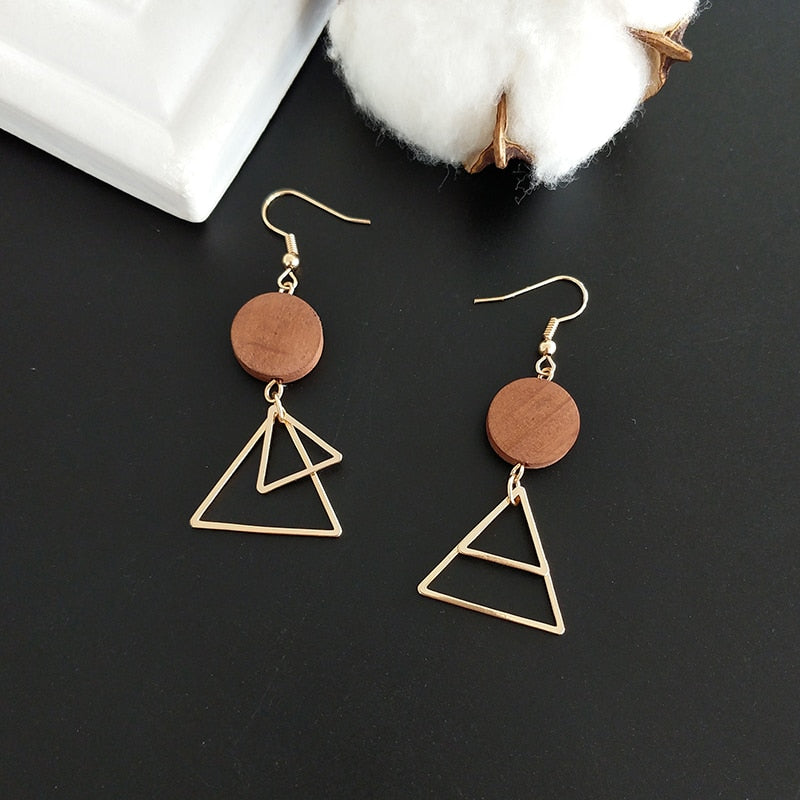 Reclaimed wood earrings