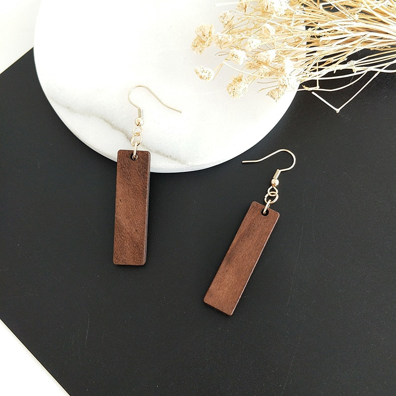 Reclaimed wood earrings