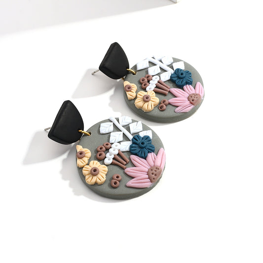 3-D Clay Earrings